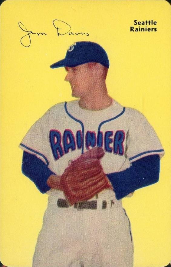 1953 Mother's Cookies Jim Davis #46 Baseball Card