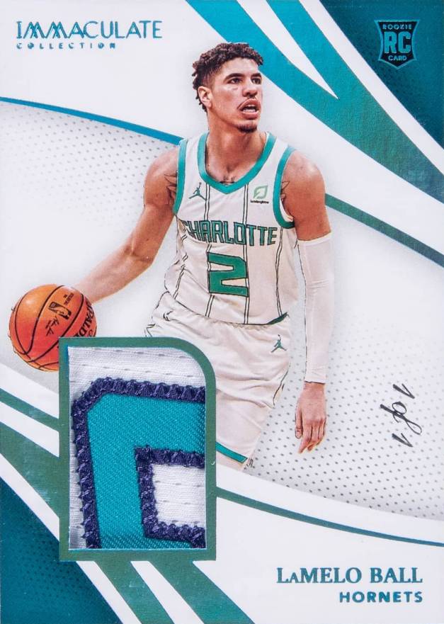 2020 Panini Immaculate Collection Remarkable Rookie Jersey Relics LaMelo Ball #RRJLMB Basketball Card