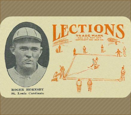 1923 Lections Roger Hornsby # Baseball Card