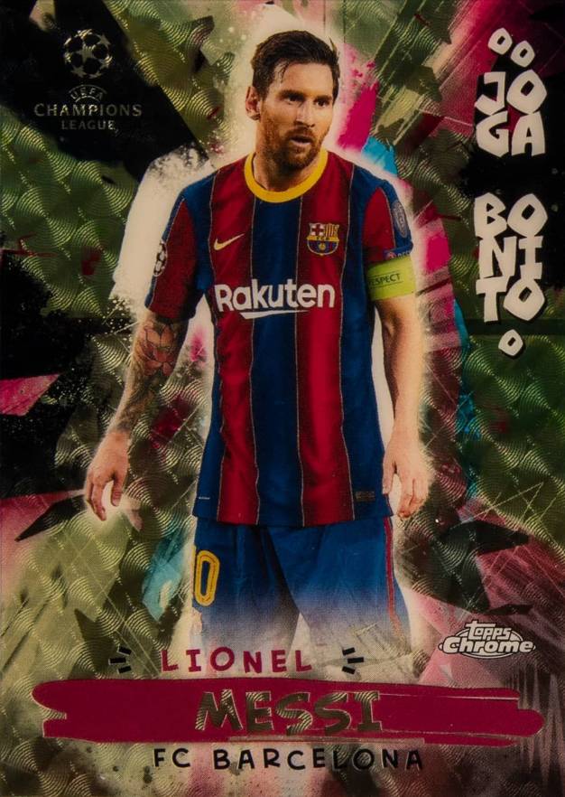 2020 Topps Chrome UEFA Champions League Joga Bonito Lionel Messi #JB2 Soccer Card