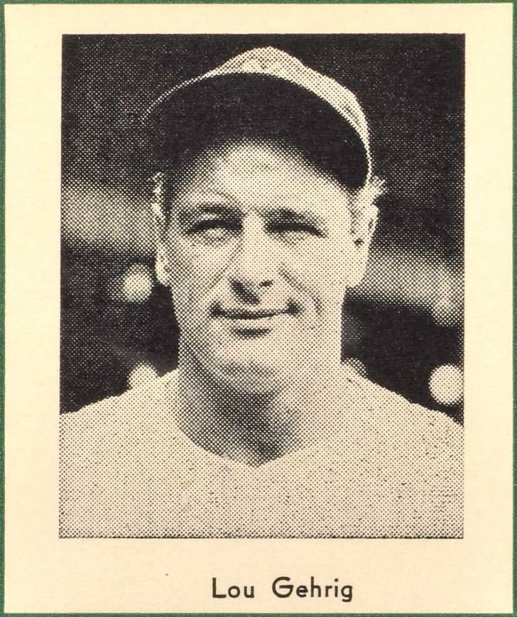 1947 Sports Exchange Mini Lou Gehrig #15 Baseball Card