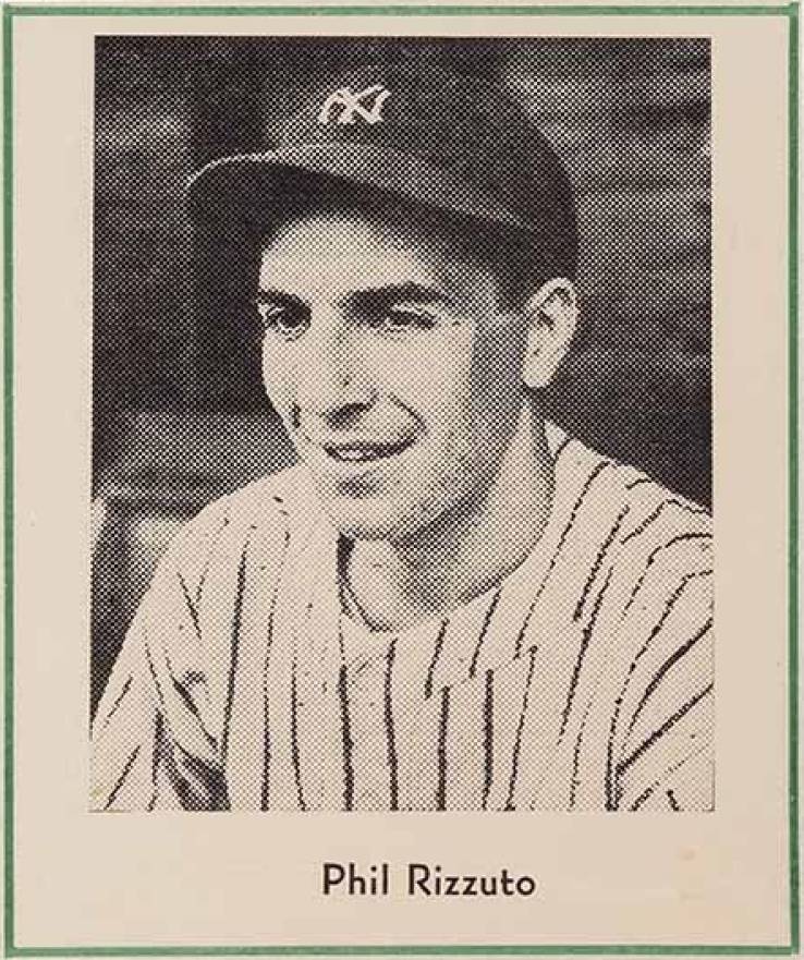 1947 Sports Exchange Baseball Miniatures-Hand Cut Phil Rizzuto # Baseball Card