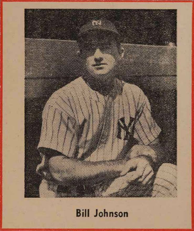 1947 Sports Exchange Baseball Miniatures-Hand Cut Bill Johnson # Baseball Card