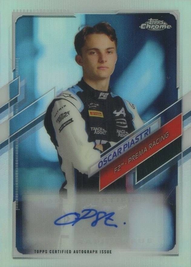 2021 Topps Chrome Formula 1 Autographs Oscar Piastri #CAOP Other Sports Card