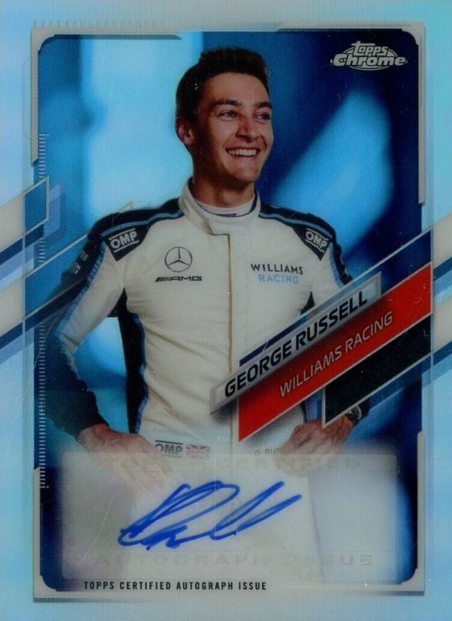 2021 Topps Chrome Formula 1 Autographs George Russell #CAGR Other Sports Card