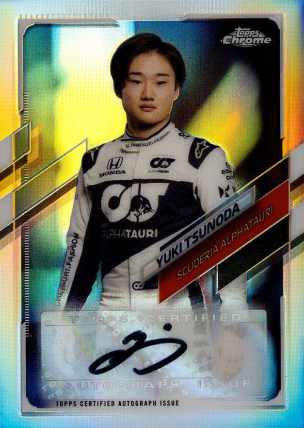 2021 Topps Chrome Formula 1 Autographs Yuki Tsunoda #CAYT Other Sports Card