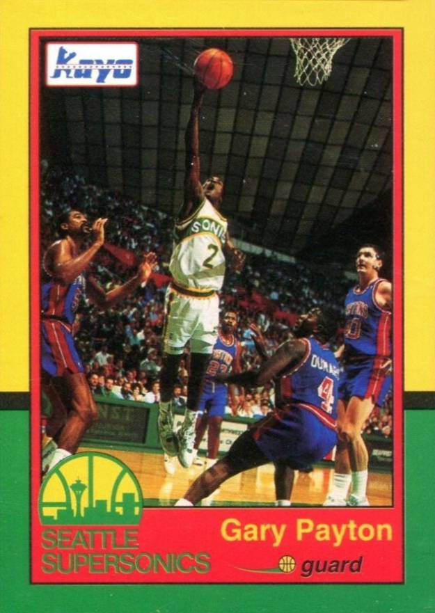1990 Supersonics Kayo Gary Payton #12 Basketball Card