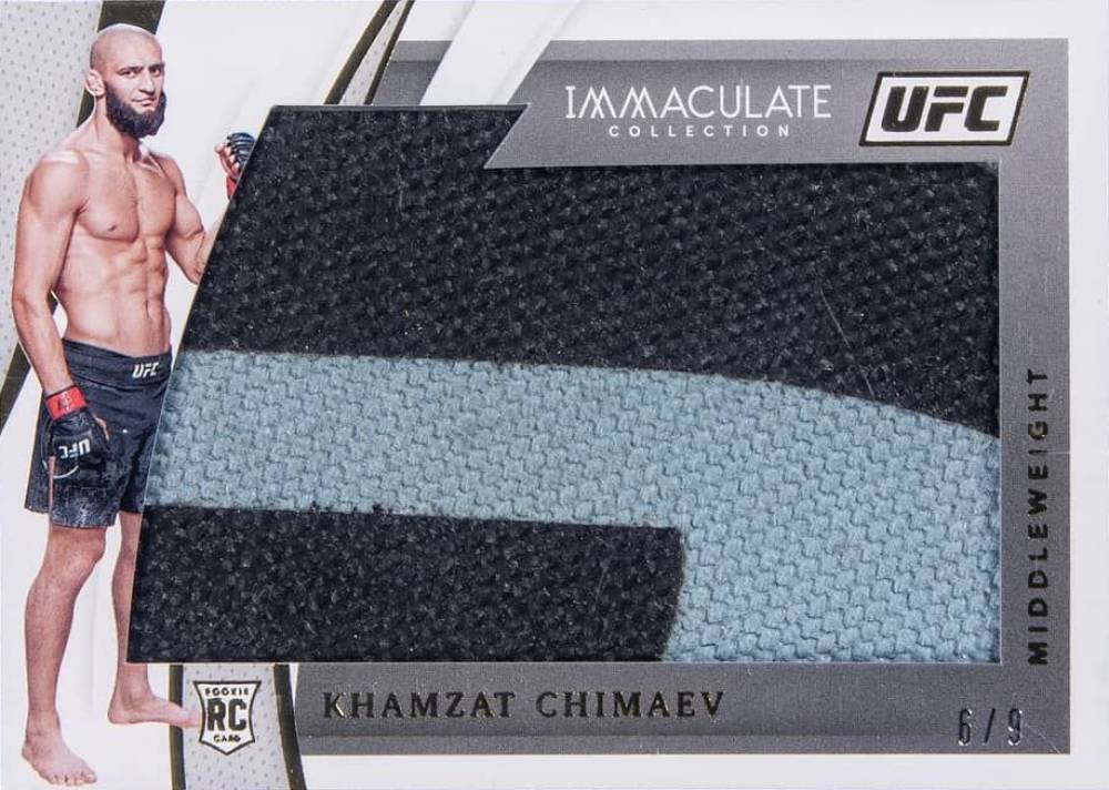 2021 Panini Immaculate Collection UFC Fight Mat Memorabilia Khamzat Chimaev #KCH Other Sports Card