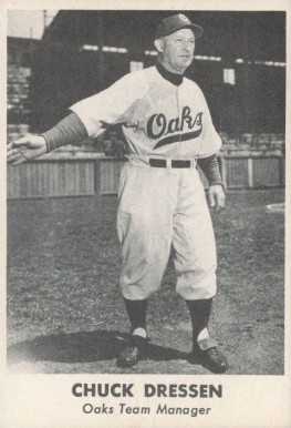 1950 Remar Bread Oakland Oaks Chuck Dressen #4 Baseball Card