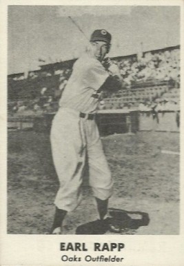 1950 Remar Bread Oakland Oaks Earl Rapp #21 Baseball Card