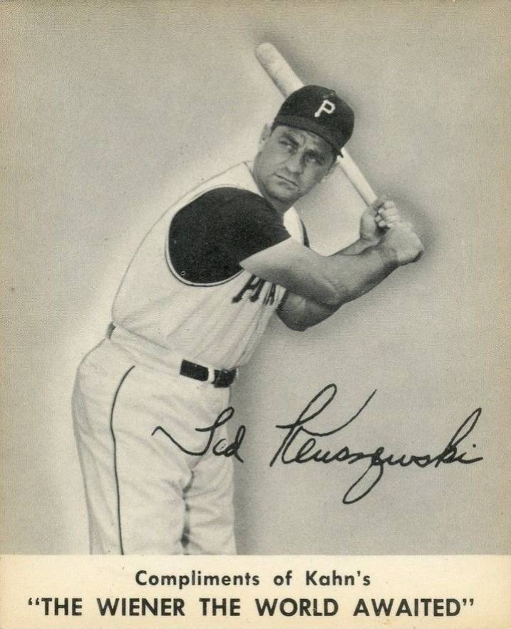 1959 Kahn's Wieners Ted Kluszewski # Baseball Card
