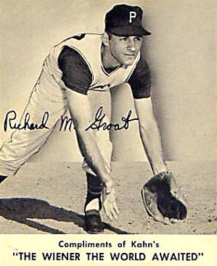 1959 Kahn's Wieners Richard M. Groat # Baseball Card
