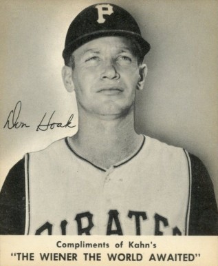 1959 Kahn's Wieners Don Hoak # Baseball Card