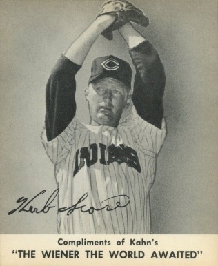 1959 Kahn's Wieners Herb Score # Baseball Card