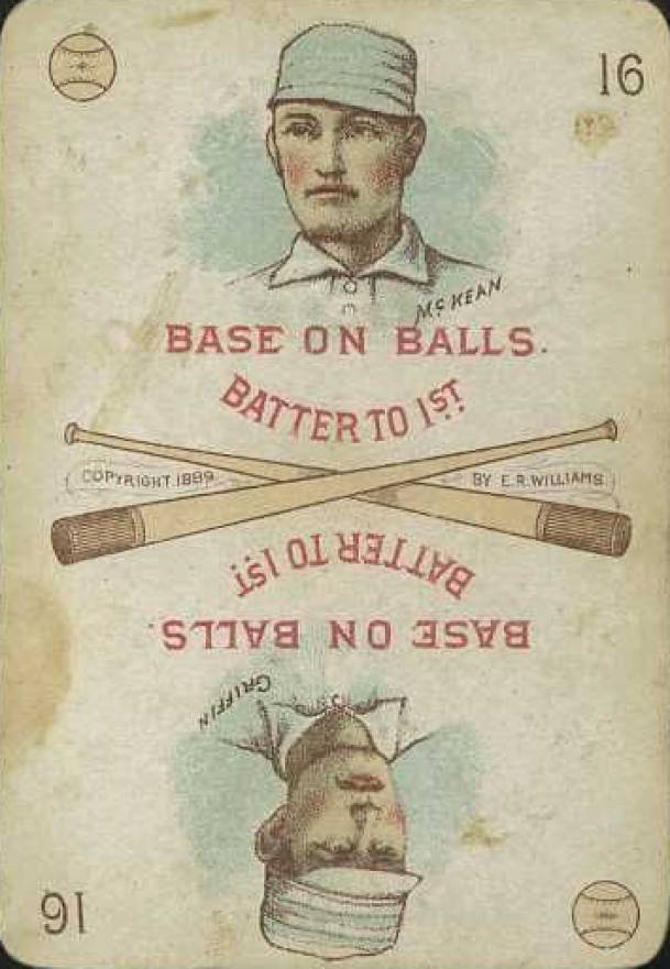 1889 E.R. Williams Card Game Griffin/McKean #16 Baseball Card