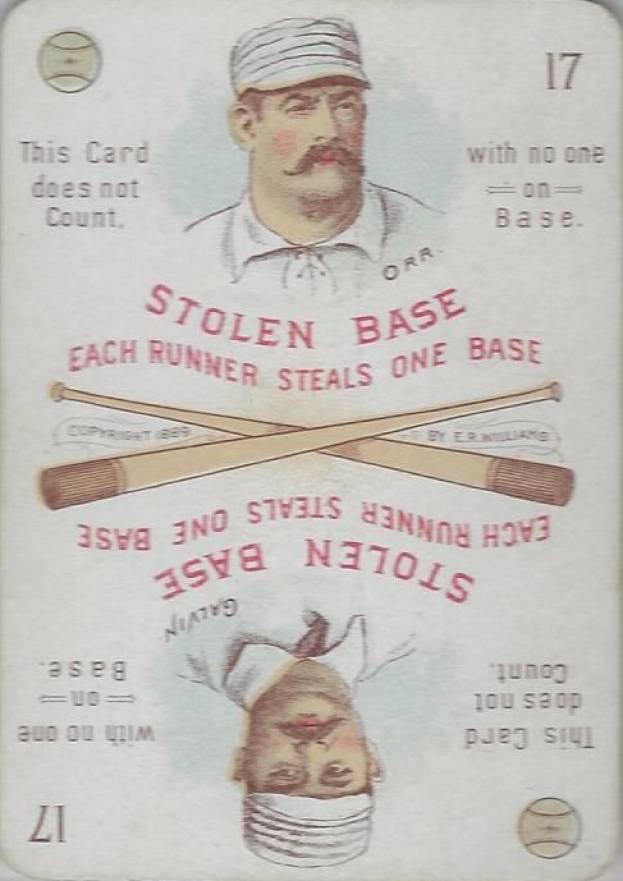 1889 E.R. Williams Card Game Galvin/Orr #17 Baseball Card