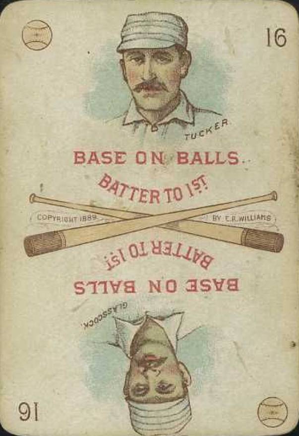 1889 E.R. Williams Card Game Glasscock/Tucker #11 Baseball Card
