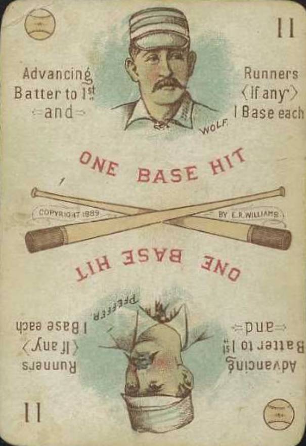1889 E.R. Williams Card Game Pfeffer/Wolf #11 Baseball Card