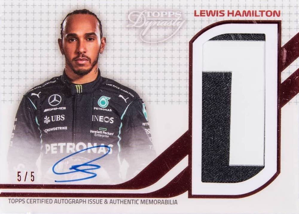 2021 Topps Dynasty Formula 1 Autograph Patch Lewis Hamilton #LHIII Other Sports Card