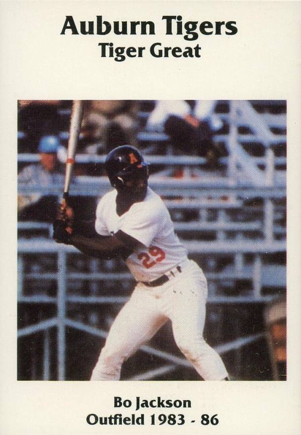 1987 Auburn Tigers Tiger Great Bo Jackson # Baseball Card