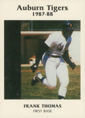 1987 Auburn Tigers Tiger Great Frank Thomas # Baseball Card