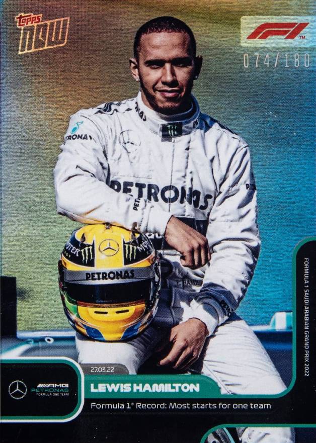 2022 Topps Now Formula 1 Lewis Hamilton #7 Other Sports Card