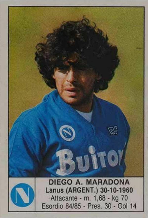 1985 Edis Calciatori Diego Maradona #136 Soccer Card