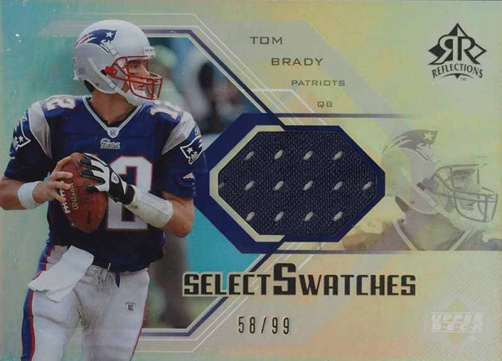 2004 Upper Deck Reflections Select Swatches Tom Brady #SS-TB Football Card