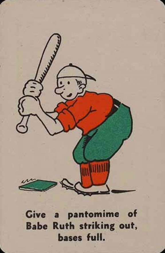 1935 Whitman Party Stunts Babe Ruth # Baseball Card