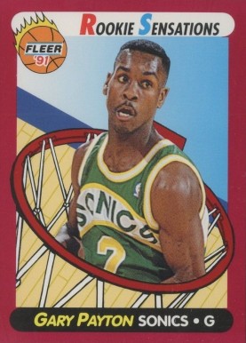 1991 Fleer Rookie Sensations Gary Payton #9 Basketball Card