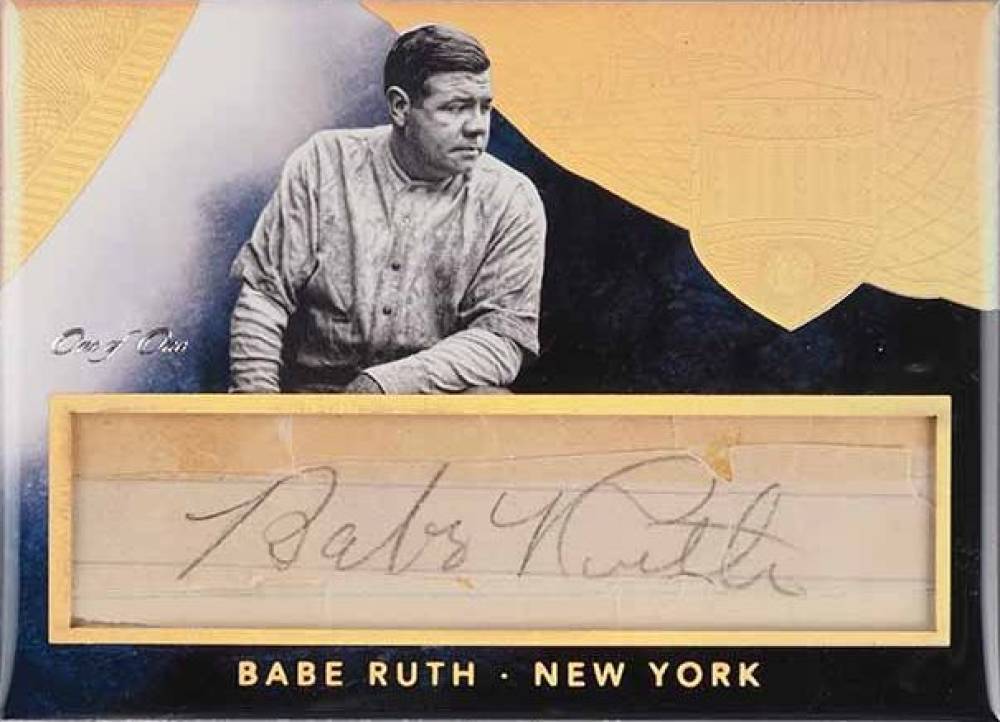 2014 Panini Eminence Cut Signatures Babe Ruth #BR Baseball Card