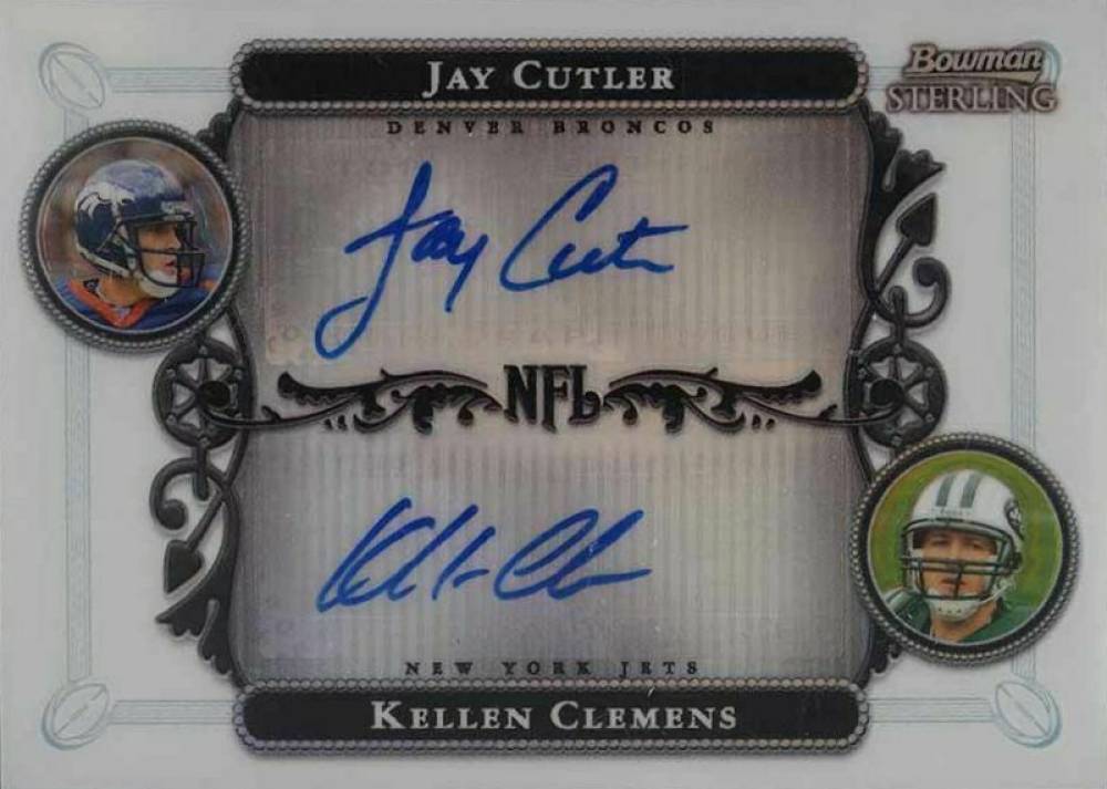 2006 Bowman Sterling Dual Autograph Cutler/Clemens #CC Football Card