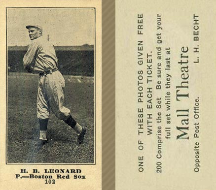 1916 Mall Theatre H. B. Leonard #102 Baseball Card