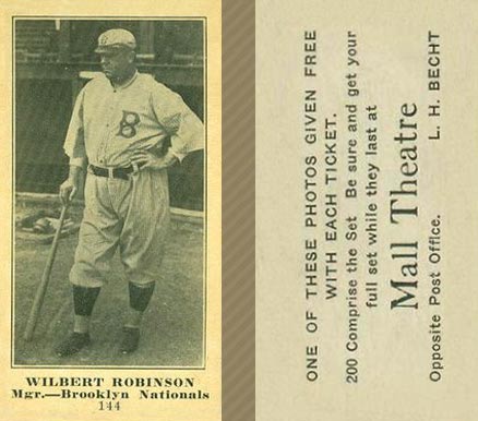 1916 Mall Theatre Wilbert Robinson #144 Baseball Card