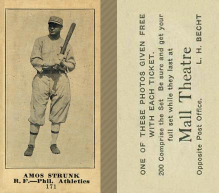 1916 Mall Theatre Amos Strunk #171 Baseball Card