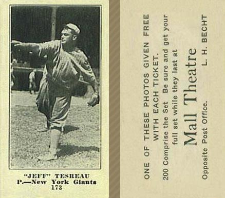 1916 Mall Theatre Jeff Tesreau #173 Baseball Card
