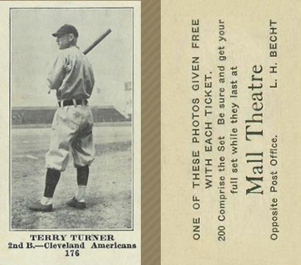 1916 Mall Theatre Terry Turner #176 Baseball Card
