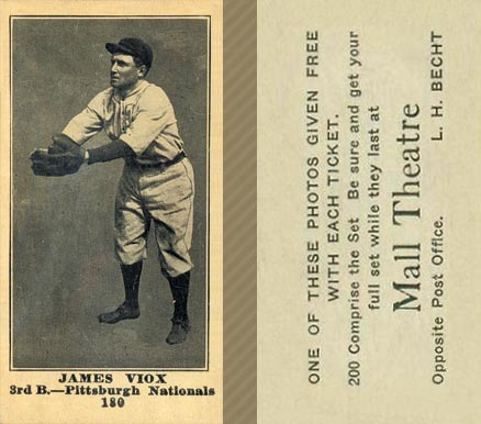 1916 Mall Theatre James Viox #180 Baseball Card