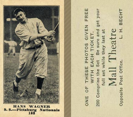 1916 Mall Theatre Hans Wagner #182 Baseball Card