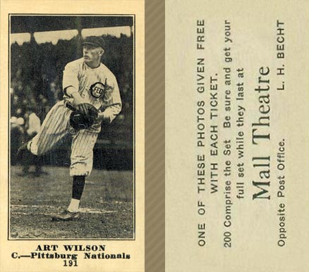1916 Mall Theatre Art Wilson #191 Baseball Card