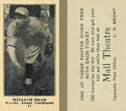 1916 Mall Theatre William Doak #47 Baseball Card