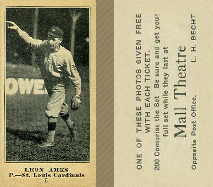 1916 Mall Theatre Leon Ames #5 Baseball Card