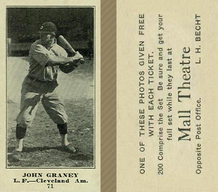 1916 Mall Theatre John Graney #71 Baseball Card