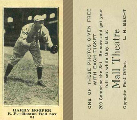 1916 Mall Theatre Harry Hooper #84 Baseball Card