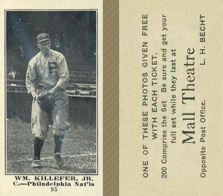 1916 Mall Theatre Wm. Killefer, Jr. #95 Baseball Card