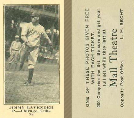 1916 Mall Theatre Jack Lapp #98 Baseball Card