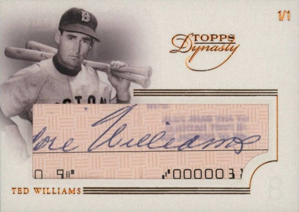 2014 Topps Dynasty Cut Signatures 1/1 Ted Williams #CS-TW4 Baseball Card