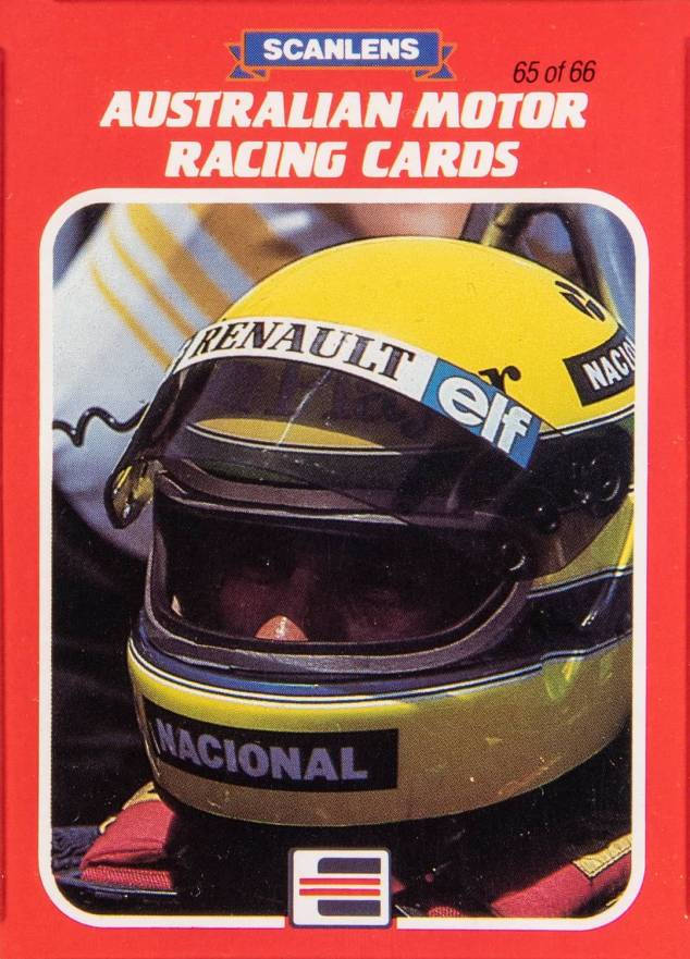 1986 Scanlens Australian Motor Racing Ayrton Senna #65 Other Sports Card