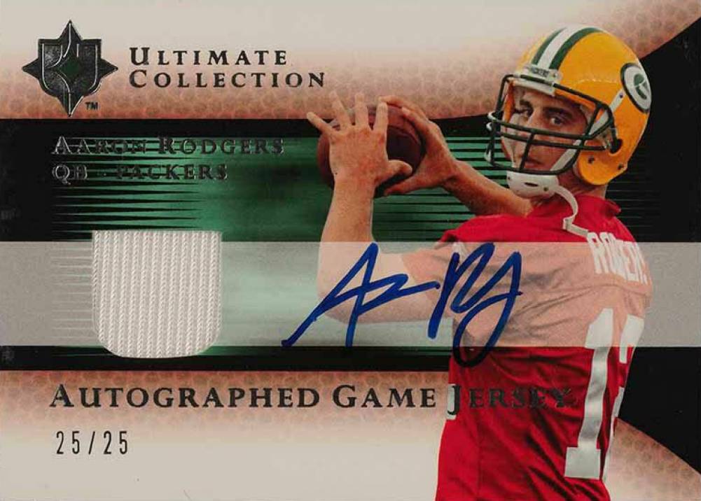 2005 Ultimate Collection Game Jersey Signed Aaron Rodgers #AGJAR Football Card