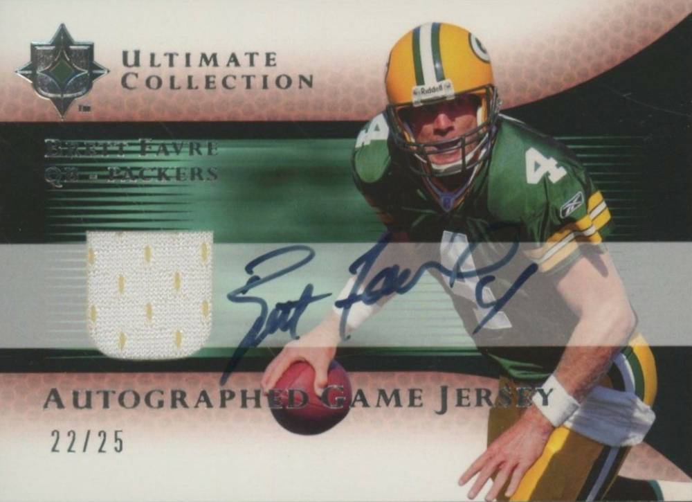 2005 Ultimate Collection Game Jersey Signed Brett Favre #AGJBF Football Card